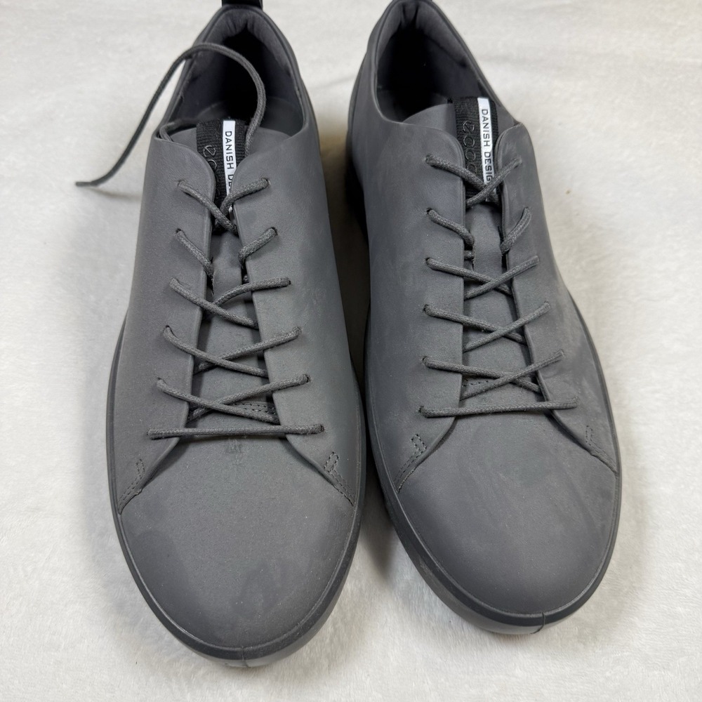 ECCO Danish Design Mens Size 11 EU 45 Gray Leather Lace Up Sneakers 44050401244